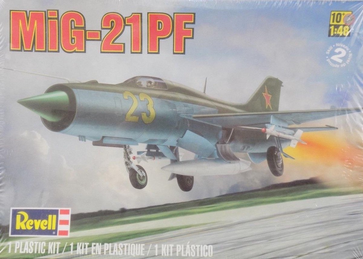 Revell modelbouw kunststof Jachtvliegtuig MiG 21 PF