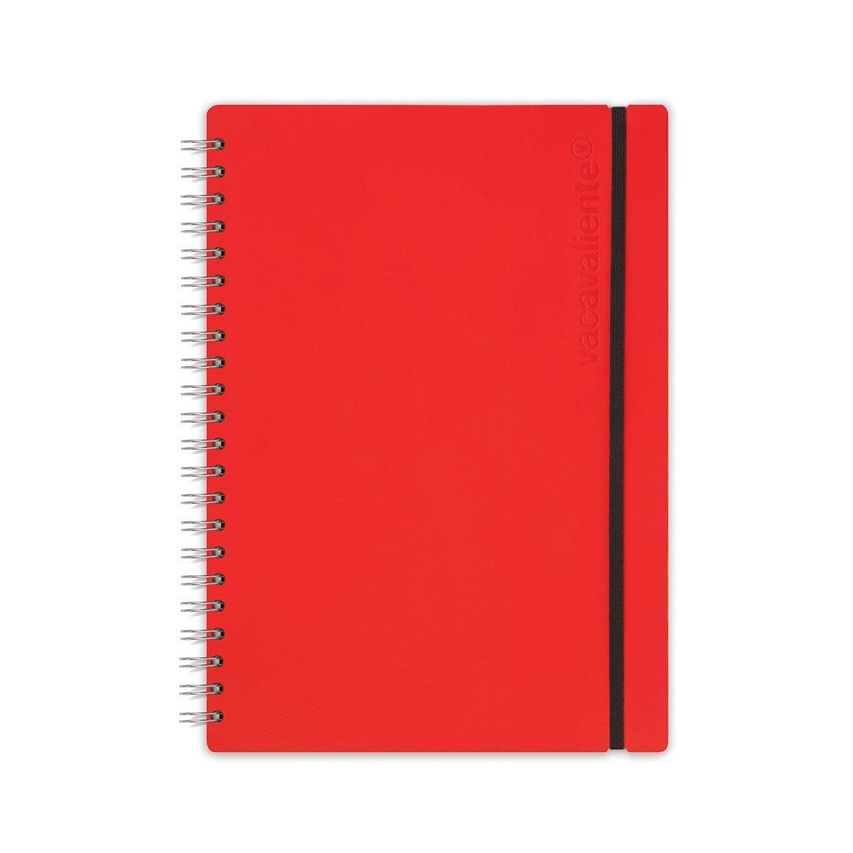 Vacavaliente - Studio Notitieboek A4 - Gerecycled Leer - Rood