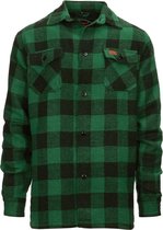 Longhorn - Lumberjack flannel shirt (kleur: Zwart/Groen / maat: XL)