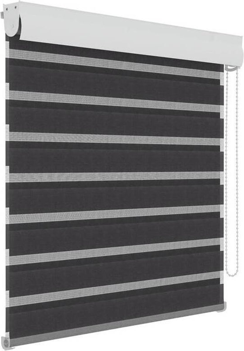 Decosol Roljaloezie - Zwart - Lichtdoorlatend - 120 x 250 cm