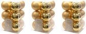 36x Gouden kunststof kerstballen 6 cm - Mat/glans - Onbreekbare plastic kerstballen - Kerstboomversiering goud