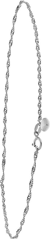 Lucardi Dames Armband hart - Echt Zilver - Armband - Cadeau - 19 cm - Zilverkleurig