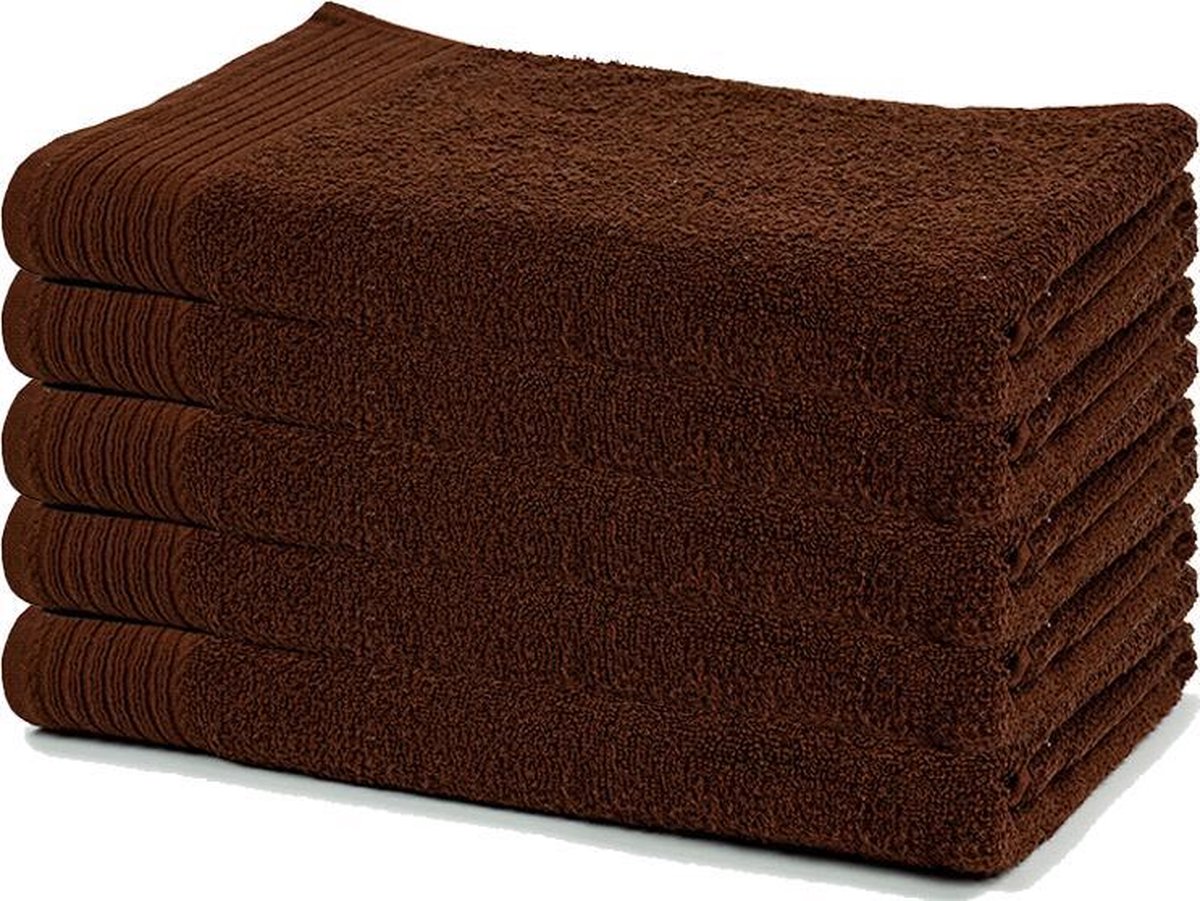 The One Badlaken 70×140 cm Bruin – Set van 5
