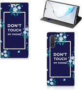 Geschikt voor Samsung Galaxy Note 10 Design Case Flowers Blue DTMP