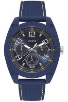 Guess Dash W1256G3 Horloge - Siliconen - Blauw - Ø 46 mm