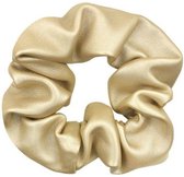 Jumalu scrunchie leder haarwokkel haarelastiekjes - goud - 1 stuk