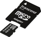 Transcend Micro SD(HC)-kaart - Class 4 - 4GB - met 1 adapter