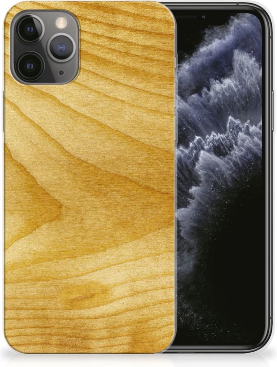 Apple iPhone 11 Pro Bumper Hoesje Licht Hout