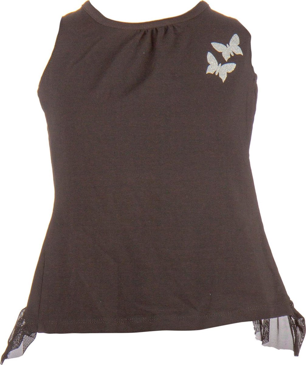 Papillon Ballettop Zwart Zonder Mouw Meisjes Maat 104