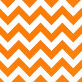 Servetten - Oranje, wit - Zigzag - 20st.