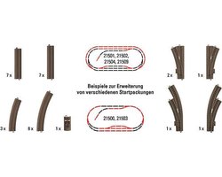 TRIX H0 C-rails Uitbreidingsset - Modelspoorbaan rails - 62900