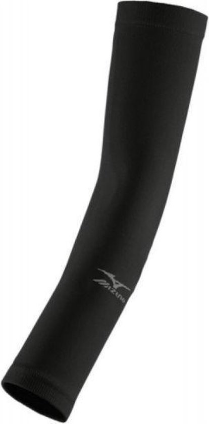 Manchon de bras Mizuno noir avec logo sur l'avant-bras.