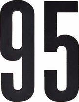 Cijfer sticker 95 zwart 10 cm - klikocijfers / losse plakcijfers