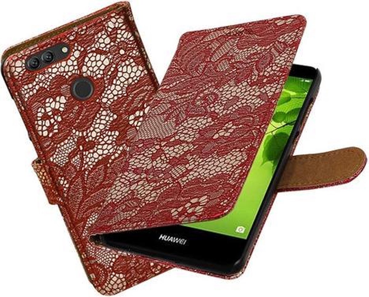 BestCases.nl Huawei nova 2 Lace booktype hoesje Rood