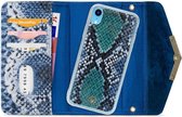 Mobilize Velvet Clutch for Apple iPhone XR Royal Blue Snake