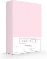 Romanette Hoeslaken Katoen Roze-140 x 200 cm