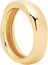 P D Paola 925 Sterling Zilveren Goudkleurige Giselle Aria Ring   (Maat: 16.5) - Goud
