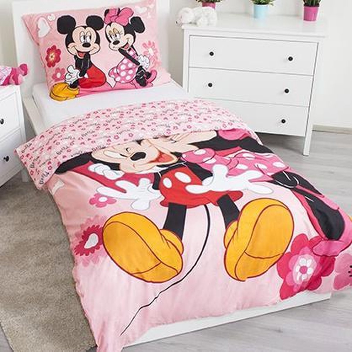 Disney Minnie Mouse I Love You - Housse de couette - Unique - 140 x 200 cm  - Polyester | bol.com