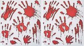 Halloween - 2x Horror raamstickers bloedende handafdrukken set - Halloween feest decoratie - Horror stickers