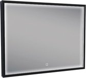 Miroir de salle de bain Wiesbaden 80x60cm Eclairage LED intégré Chauffage Interrupteur anti-condensation Dimmable