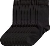Naadloze heren  sokken 100% katoen 10 paar - Zwart - maat 43-46