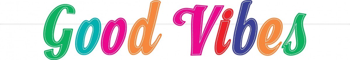 Amscan Banner Good Vibes 167 Cm Wit