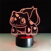 3D Led Lamp Pokemon Go Action Figure Bulbasaur 3D RGB-lamp Visuele illusie LED vakantie Kerstcadeaus Nachtlampje Kindercadeau - Bulbasaur / With A Controller