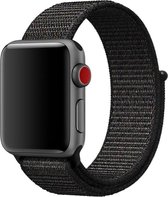 bandje geschikt voor bandje geschikt voor Apple Watch 40MM / 38MM Bandje Nylon met Klittenband Zwart/Grijs