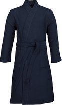 SCHIESSER heren badjas - dun wafel pique - donkerblauw -  Maat: XL