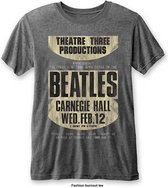 THE BEATLES - T-Shirt BurnOut Col - Carnegie Hall - Men (L)