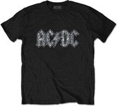 AC/DC Heren Tshirt -S- Logo Zwart