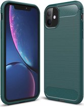 Apple iPhone 11 Hoesje Geborsteld TPU Midnight Green