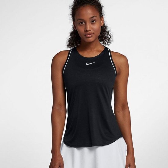 Nike Court Dry tanktop dames zwart/wit | bol.com