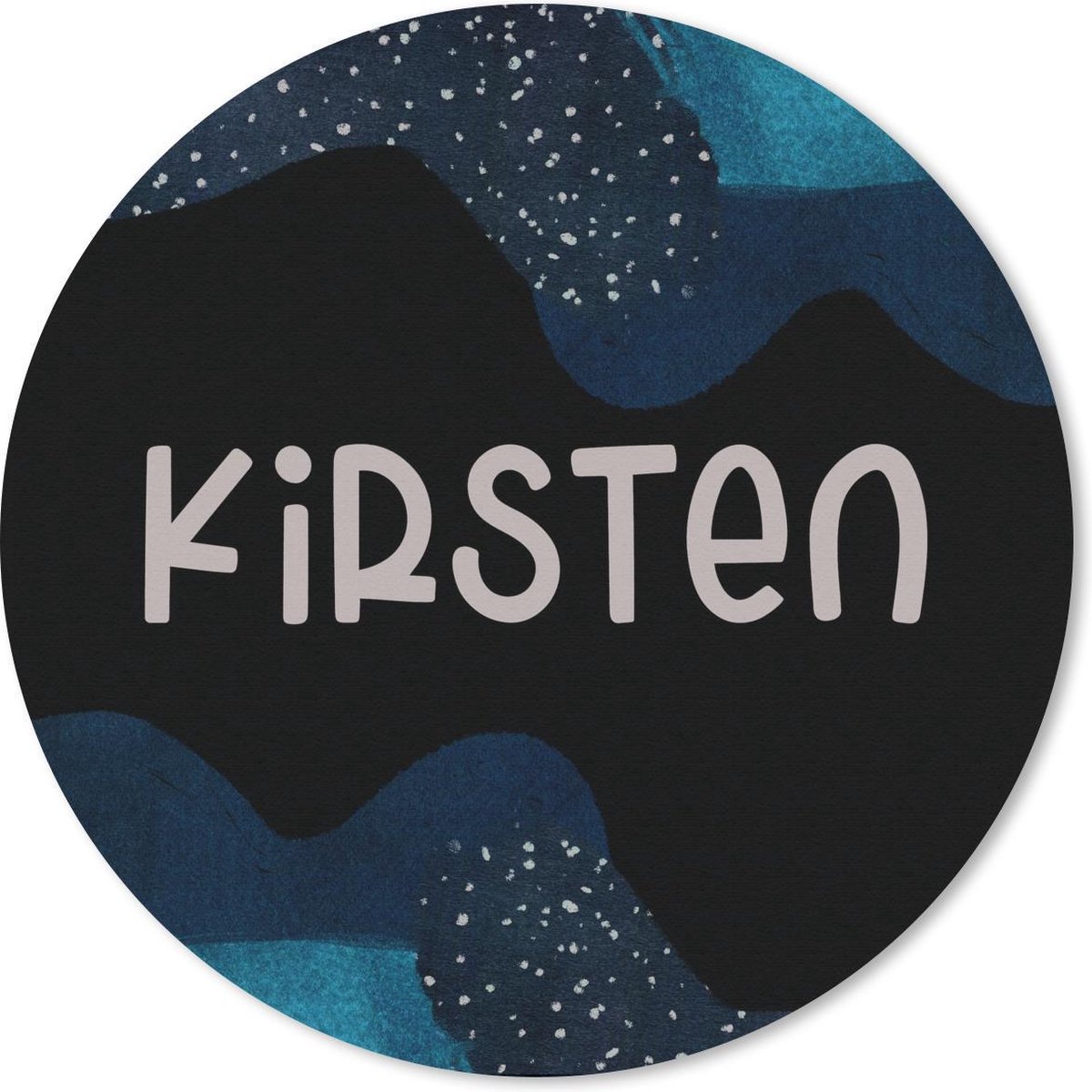 Muismat rond 40x40 cm - Mousepad Kirsten - Pastel - Meisje - Ronde muismatten