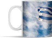 Mok - De vlag van Uruguay met een blauwe lucht - 350 ml - Beker