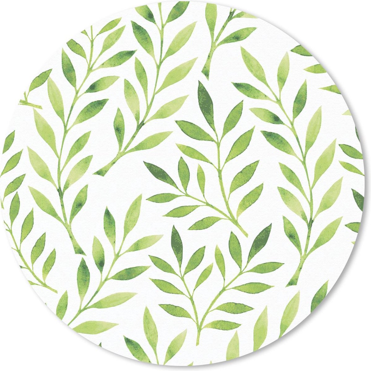 Muismat rond 50x50 cm - Mousepad Verf - Planten - Patroon - Ronde muismatten