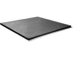 Fitness Vloer - Extreme rubberen vloertegel - 15mm zwart -  50x50x1,5cm - Fitness tegel - Rubberen tegels - Rubberen mat