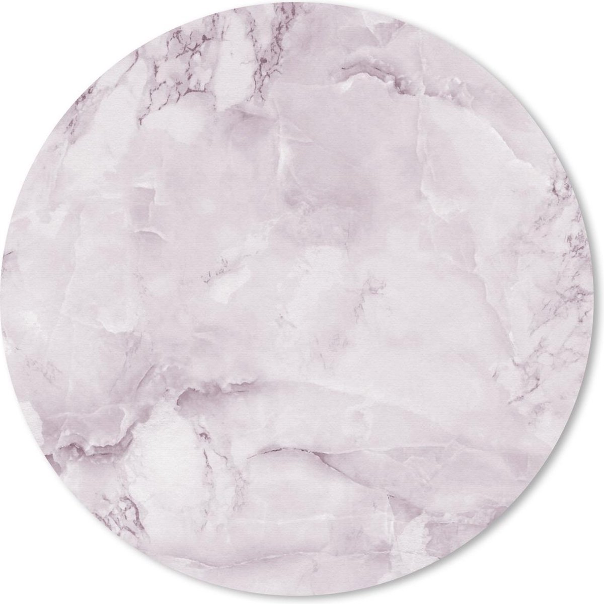 Muismat rond 50x50 cm - Mousepad Marmer - Plamuur - Roze - Ronde muismatten