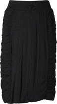 Dames rok stretch plooien zijkant zwart | Maat L