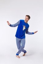 Woody pyjama jongens - ijsbeer - blauw - 212-1-PLC-V/852 - maat L