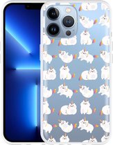 iPhone 13 Pro Max Hoesje Unicorn Cat - Designed by Cazy