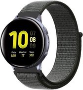 Nylon Smartwatch bandje - Geschikt voor  Samsung Galaxy Watch Active nylon band - groen - Strap-it Horlogeband / Polsband / Armband