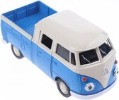 schaalmodel Volkswagen pick up bus blauw