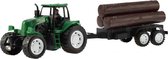 tractor met boomstam groen 42 cm