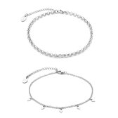 May Sparkle Sparkling Island Dames EnkelbandjeGiftset Staal - Zilverkleurig