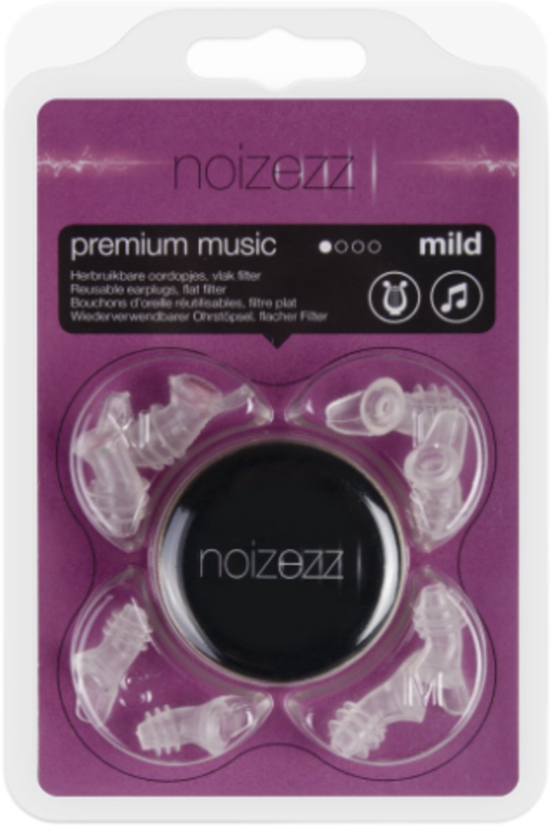 Noizezz - Mild - Gehoorbescherming met vlakke demping rond 10 dB - 4 paar