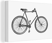 Toile Peinture Vintage - Vélo - Guidon - 150x100 cm - Décoration murale