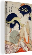 Canvas Schilderij Kimono - Vrouw - Japan - 60x90 cm - Wanddecoratie