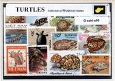 Schildpadden– Luxe postzegel pakket (A6 formaat) : collectie van 50 verschillende postzegels van schildpadden – kan als ansichtkaart in een A6 envelop - authentiek cadeau - cadeau