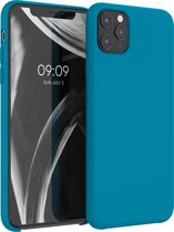 kwmobile telefoonhoesje voor Apple iPhone 11 Pro Max - Hoesje met siliconen coating - Smartphone case in Caribisch blauw